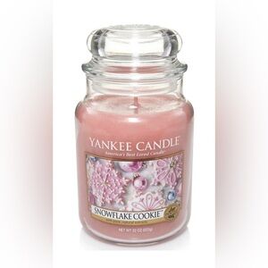 Yankee Candle SNOWFLAKE COOKIE Large 22 oz ~WHITE LABEL~RARE